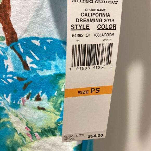 NWT-SALE-FINAL SALE-Alfred Dunner palm tree top - Picture 4 of 6